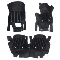 Luxury Florino Floor Mats for Skoda Slavia 2022 Onwards With Amplifier Cut Automatic - Black Color