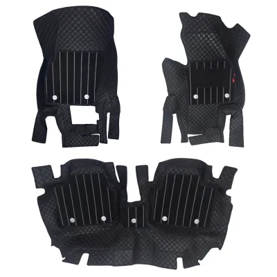 Luxury Florino Floor Mats for Skoda Slavia 2022 Onwards With Amplifier Cut Automatic - Black Color