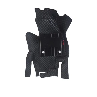 Luxury Florino Floor Mats for Skoda Slavia 2022 Onwards With Amplifier Cut Automatic - Black Color