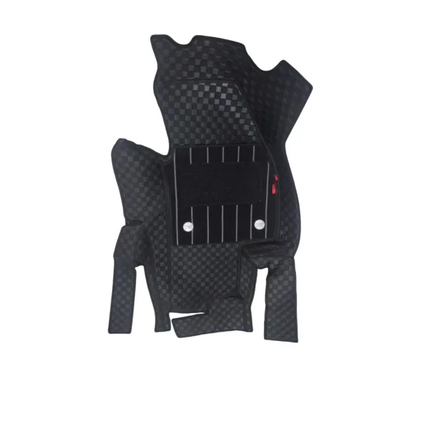 Luxury Florino Floor Mats for Skoda Slavia 2022 Onwards With Amplifier Cut Automatic - Black Color