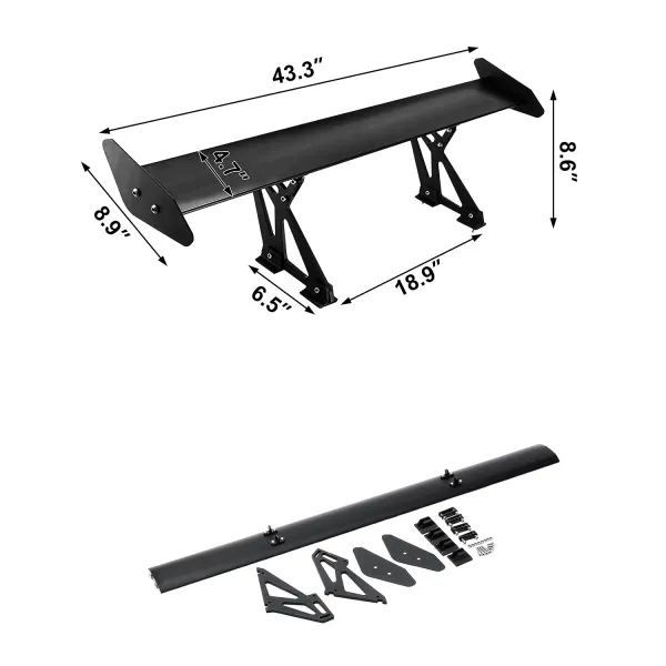 GT Wing Universal Rear Spoiler For Sedan Cars GT Wing Universal Rear Spoiler For Sedan Cars