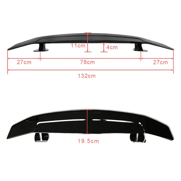 Carbon Fiber Texture Abs Plastic Material Sedan Car Rear Wing Universal Spoiler Carbon Fiber Texture Abs Plastic Material Sedan Car Rear Wing Universal Spoiler