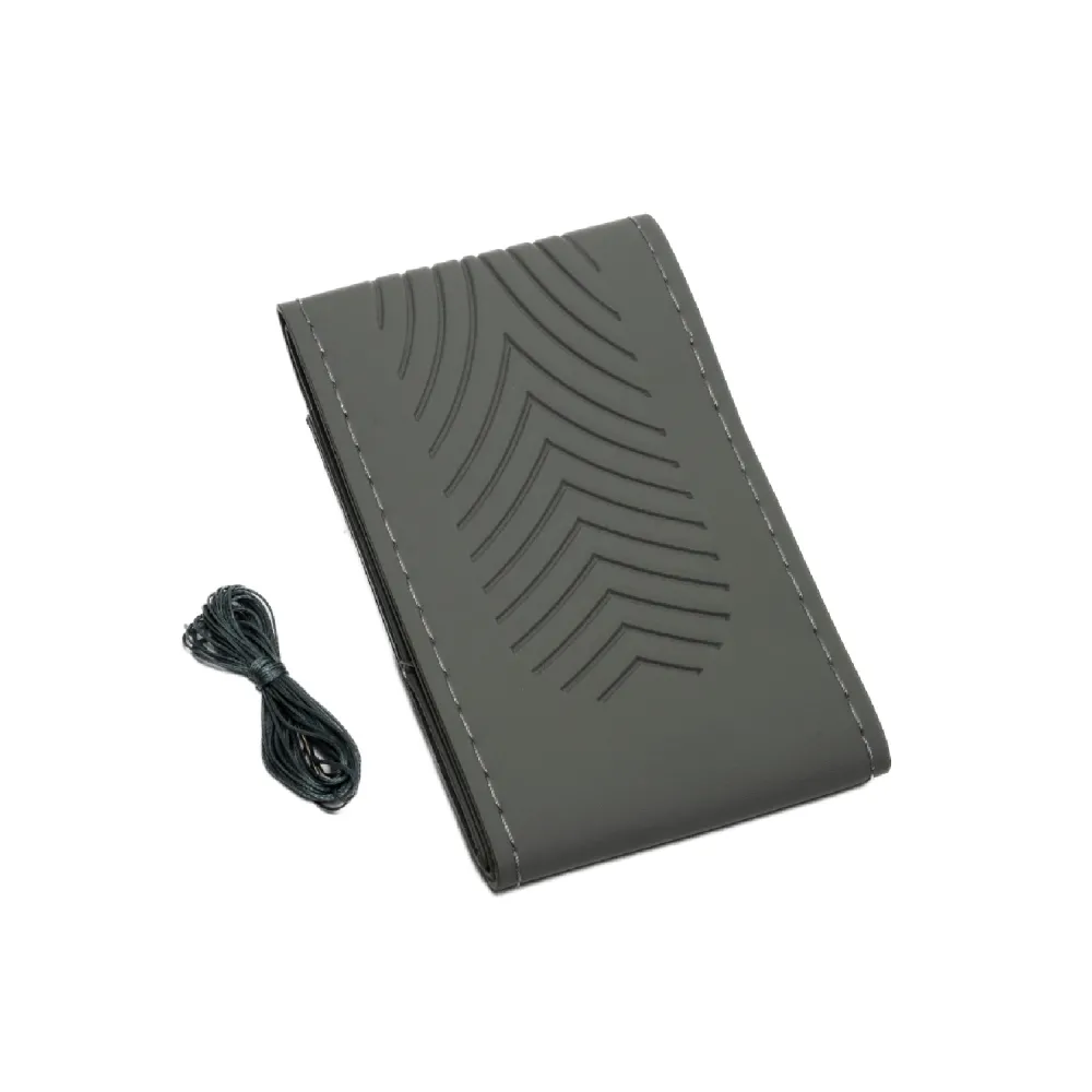 High-Quality Leather Car Steering Wheel Cover D2 &ndash; Full Grey