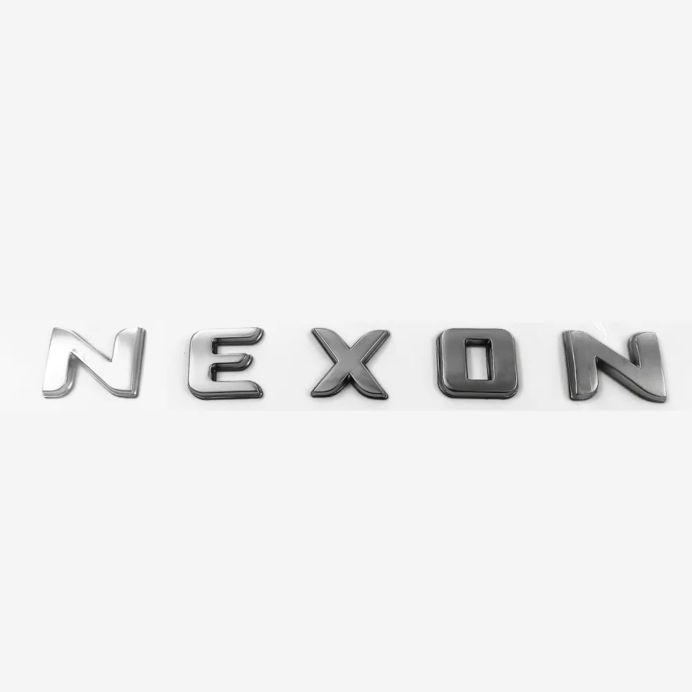 Galio Nexon Logo 3D Chrome Letter Emblem