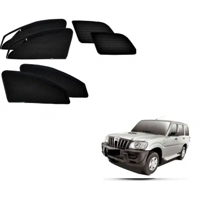 Mahindra Scorpio 2009-2014 Zipper Magnetic Window Sun Shades Set Of 6