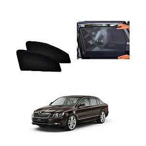 Skoda Superb Zipper Magnetic Window Sun Shades (Set Of 2Pcs, Front Windows)
