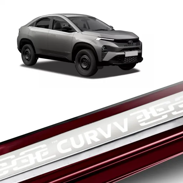 Galio Stainless Steel Door Sill Guards for Tata Curvv 2024 Onwards Galio Stainless Steel Door Sill Guards for Tata Curvv 2024 Onwards