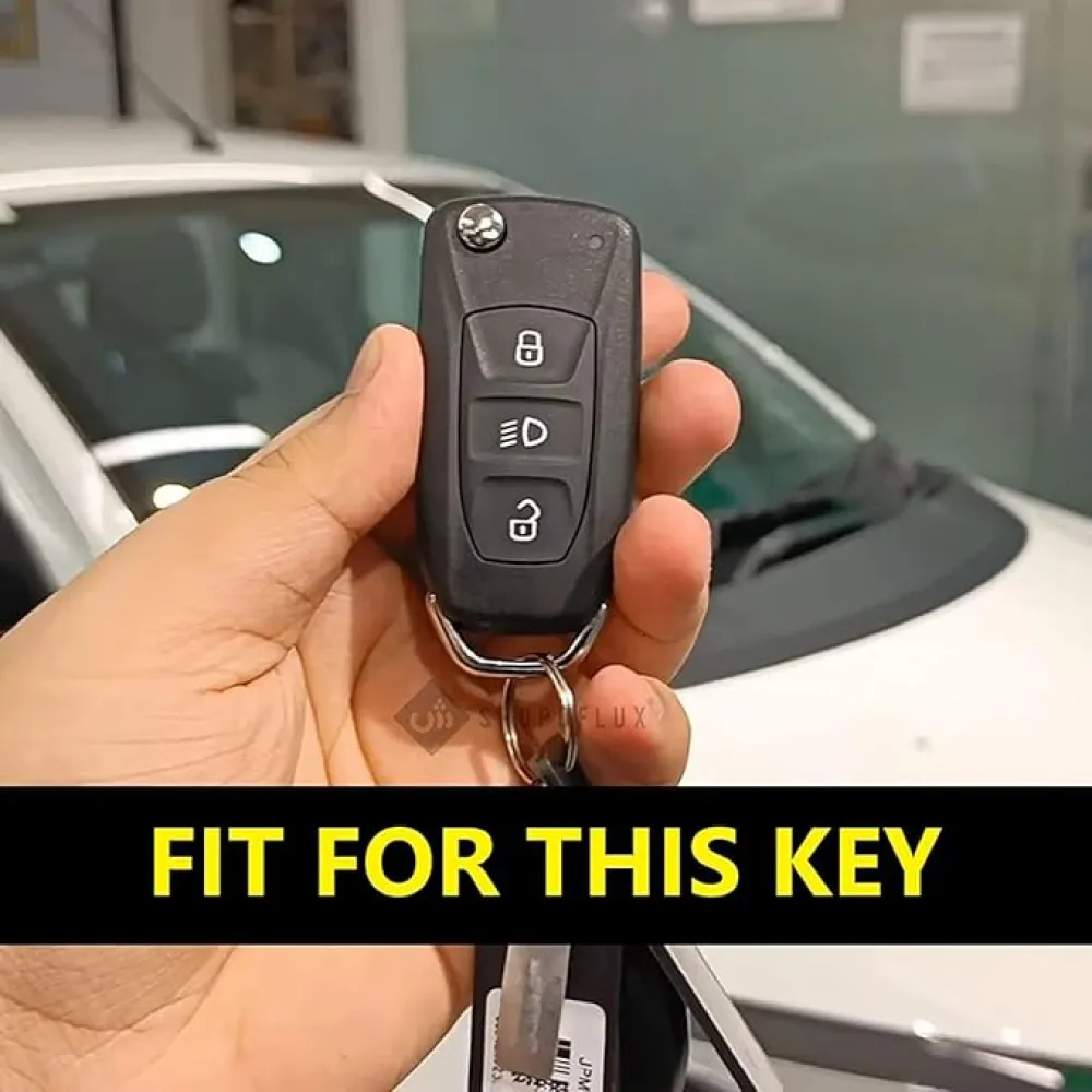 Metal key Cover For Tata Tiago, Tigor, Harrier, Nexon, Safari, Storm, Zest, Bolt, Punch, Altroz, Hexa, Curvv - TATA-B3