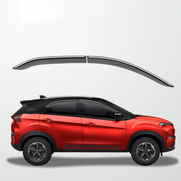 Galio Tata Nexon 2017 Onwards Window Door Visor with Chrome Line
