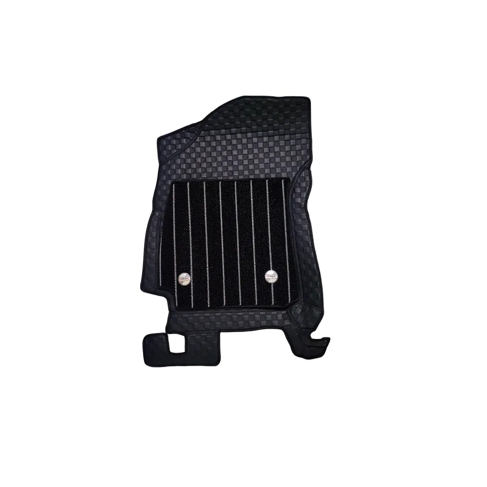 Black Luxury Florino Floor Mats for Kushaq, Taigun