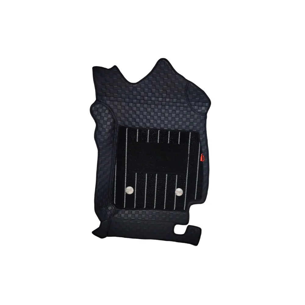 Black Luxury Florino Floor Mats for Kushaq, Taigun