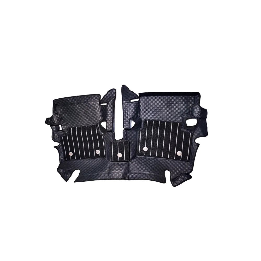 Black Luxury Florino Floor Mats for Kushaq, Taigun