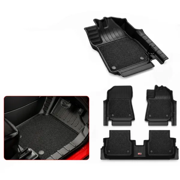GFX Pro Full Coverage Floor Mats for Tata New Nexon, Nexon EV - Automatic Transmission