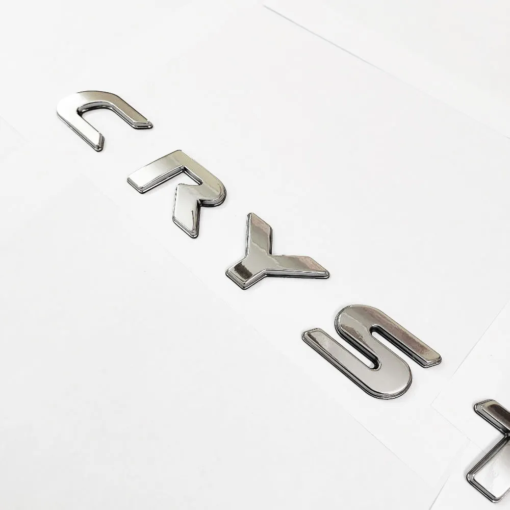 Galio Crysta Logo 3D Chrome Letter