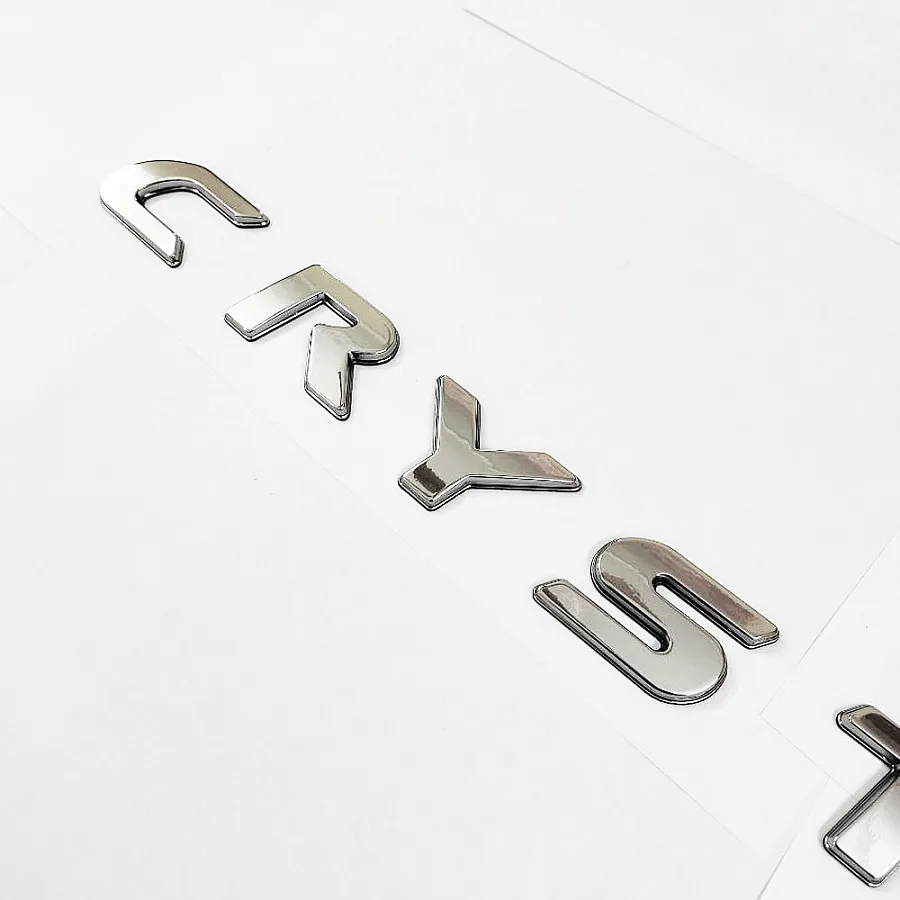 Galio Crysta Logo 3D Chrome Letter