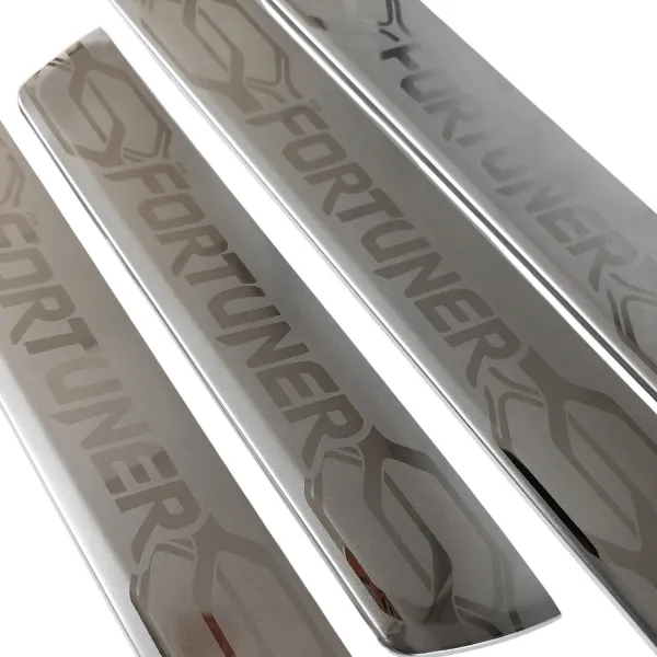 Galio Stainless Steel Door Sill Guards for Toyota New Fortuner, Legender, Neo Drive