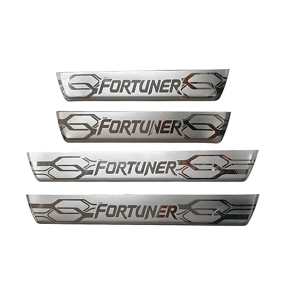 Galio Stainless Steel Door Sill Guards for Toyota New Fortuner, Legender, Neo Drive