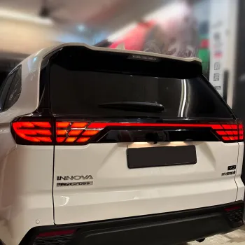 Alphard Design Tail Lights for Toyota Innova Hycross 2023 Onwards - Red Glass