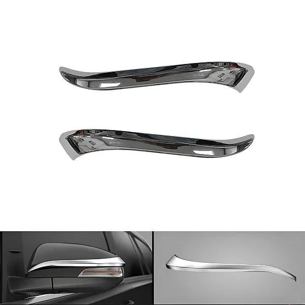 Cnleague Side Mirror Chrome Garnish for Crysta, New Fortuner, Hycross, Hilux