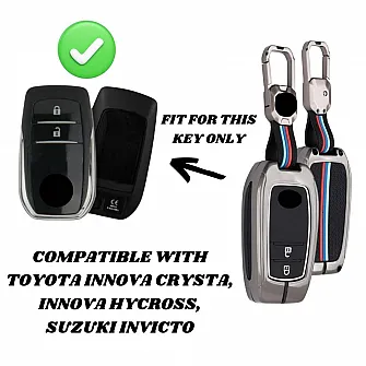 Metal key Cover For Toyota Innova Crysta, Hycross, Hilux - TYT-A2