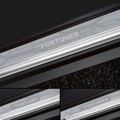 Galio Stainless Steel Door Sill Guards for Toyota Fortuner 2016 Onwards Galio Stainless Steel Door Sill Guards for Toyota Fortuner 2016 Onwards