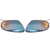 Side Mirror Blue Anti-Glare Glass Lens with Indicator for Toyota Crysta 2016 Onwards