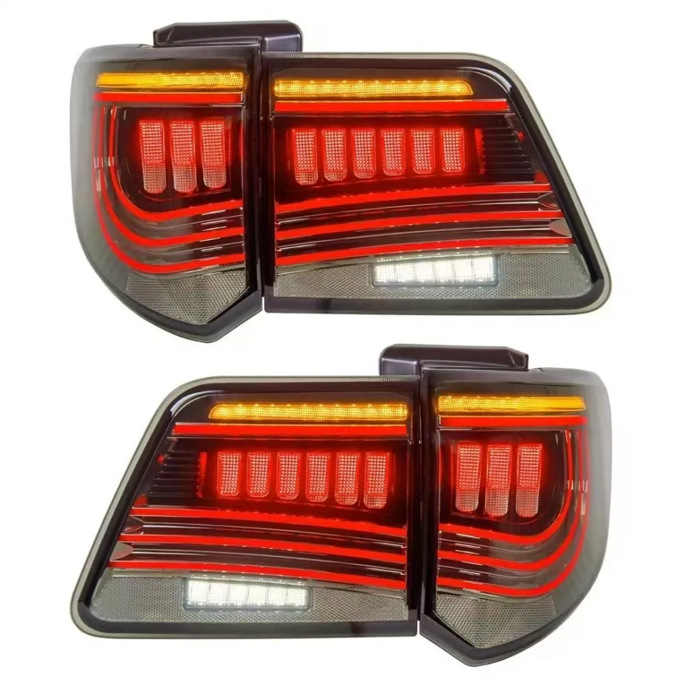 Dodge Style LED Tail Light for Toyota Fortuner 2012-2016 - Smoke Glass