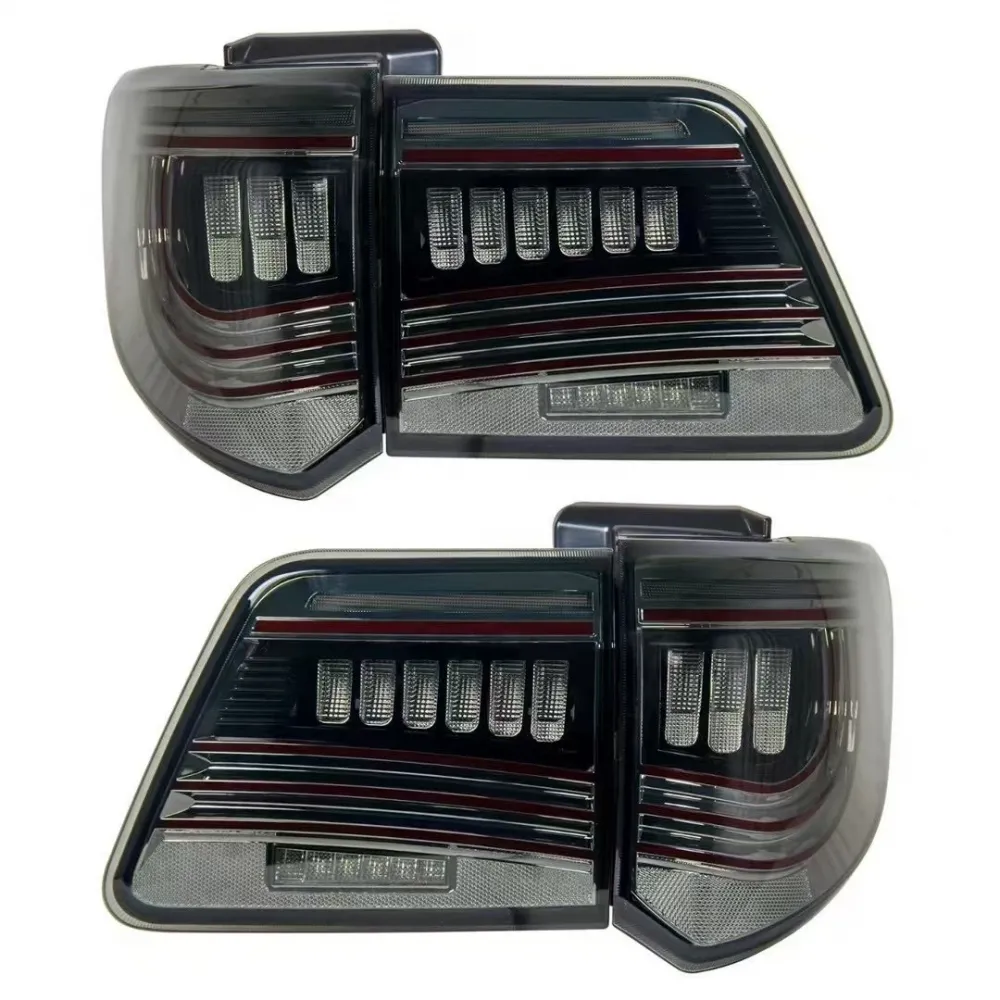 Dodge Style LED Tail Light for Toyota Fortuner 2012-2016 - Smoke Glass
