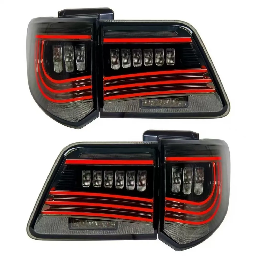 Dodge Style LED Tail Light for Toyota Fortuner 2012-2016 - Smoke Glass