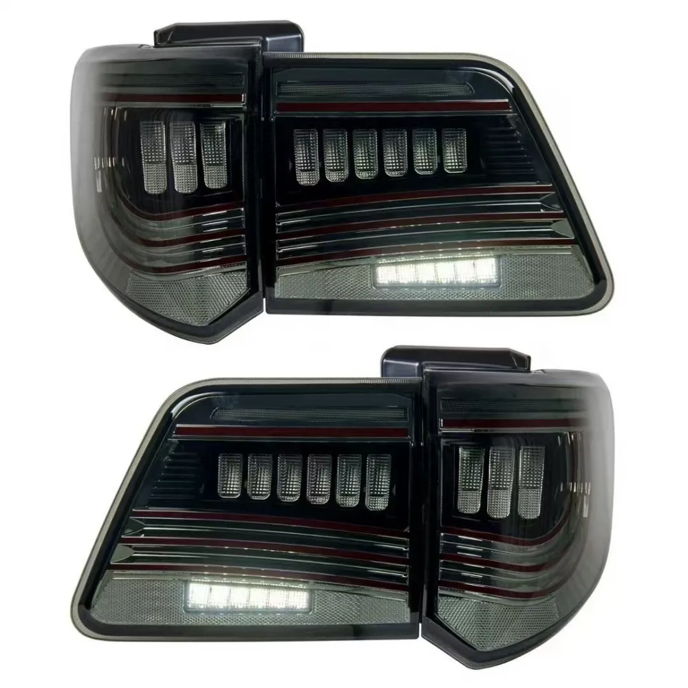 Dodge Style LED Tail Light for Toyota Fortuner 2012-2016 - Smoke Glass
