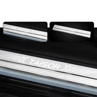 Galio Stainless Steel Door Sill Guards for Toyota Taisor 2024 Onwards Galio Stainless Steel Door Sill Guards for Toyota Taisor 2024 Onwards