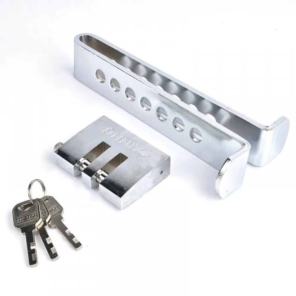 Universal Stainless Steel Pedal Lock Rod or for Brake Clutch Throttle Adjustable Anti Theft Security Lock System for All Cars, SUVs and Truck