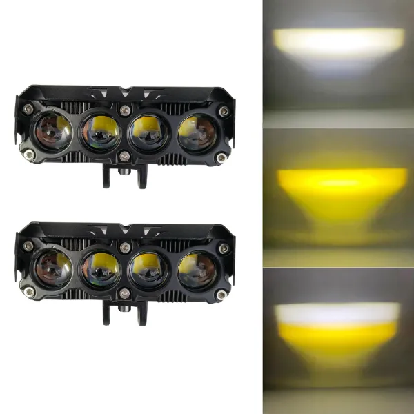 150W 4 Lens Auxiliary Spot Lights for Car & Bike