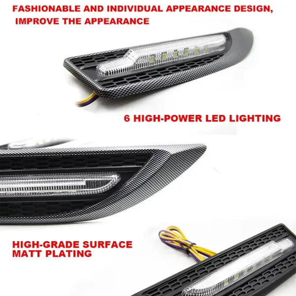 Car Side Fender Light with 3 Colour LED Indicator Light | Universal Fit