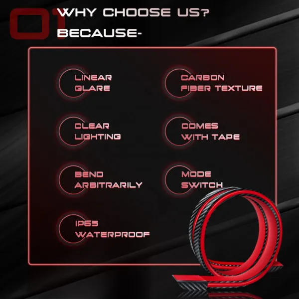 Carhatke Universal Car Rear Spoiler LED Strip Turning Signal Flexible Strip Light (3.9ft, 12V ) Carhatke Universal Car Rear Spoiler LED Strip Turning Signal Flexible Strip Light (3.9ft, 12V )