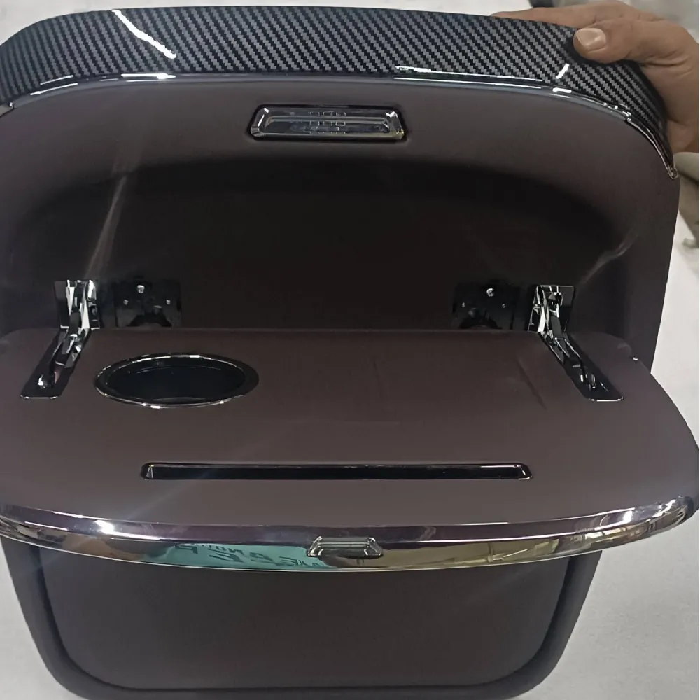 Ctrack Premium Rear Seat Organiser With Foldable Food, Wireless Charging And Ambient Lighting  -  Set Of 2