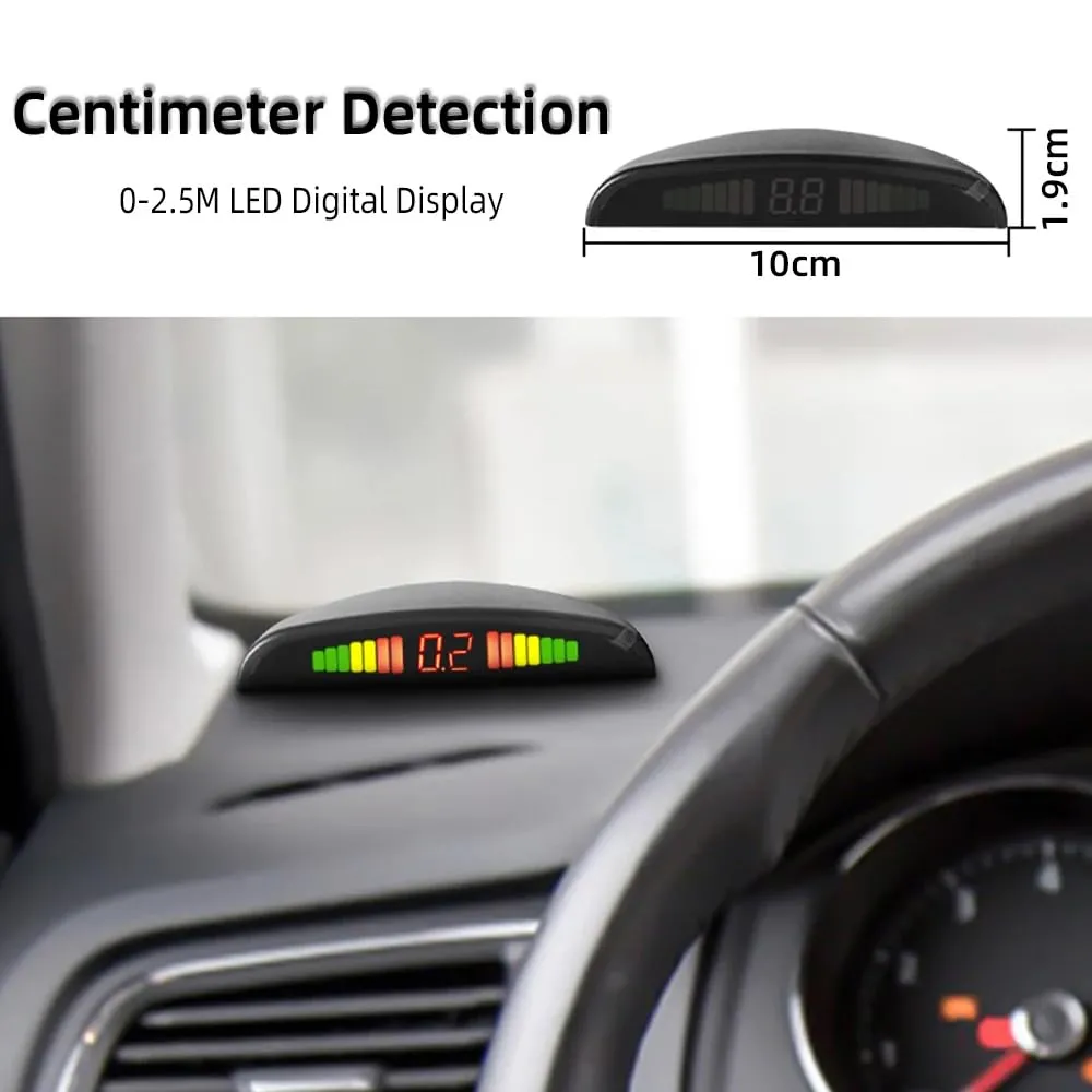 Car Reverse 4 Parking Sensor System Reverse Backup Radar System with LED Display
