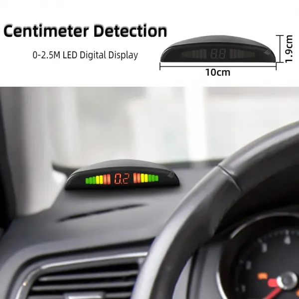 Car Reverse 4 Parking Sensor System Reverse Backup Radar System with LED Display
