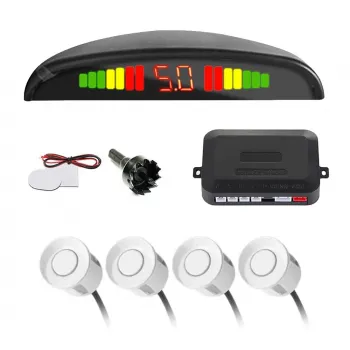 Car Reverse 4 Parking Sensor System Reverse Backup Radar System with LED Display