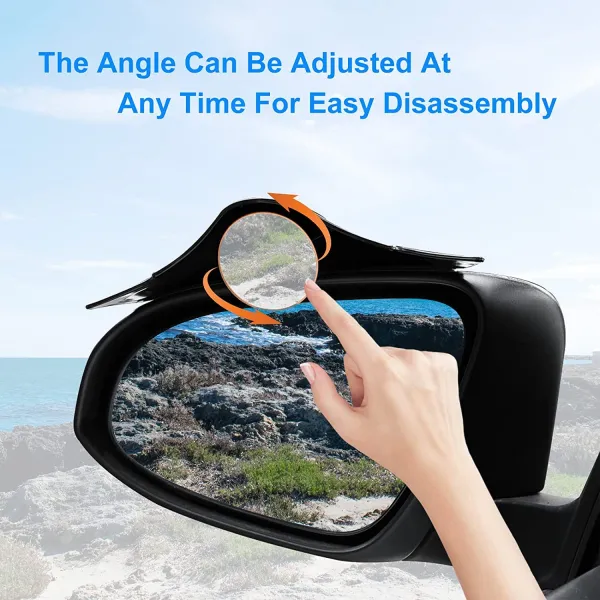 Universal 2-in-1 Blind Spot Mirror & Rain Eyebrow Protector (Pack of 2)
