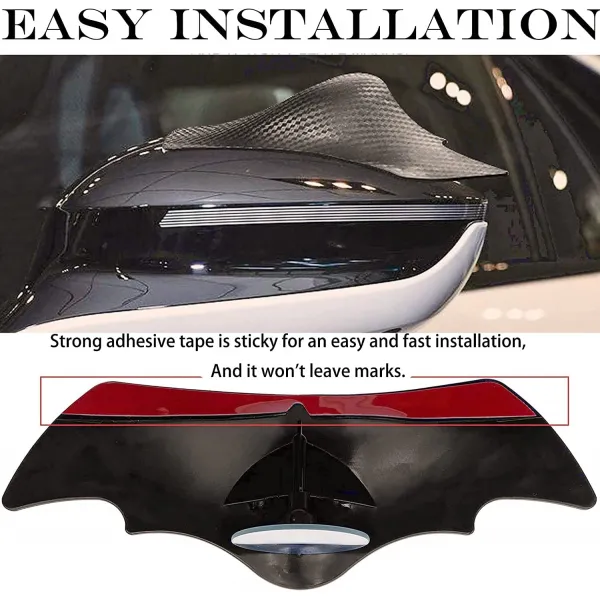 Universal 2-in-1 Blind Spot Mirror & Rain Eyebrow Protector (Pack of 2)