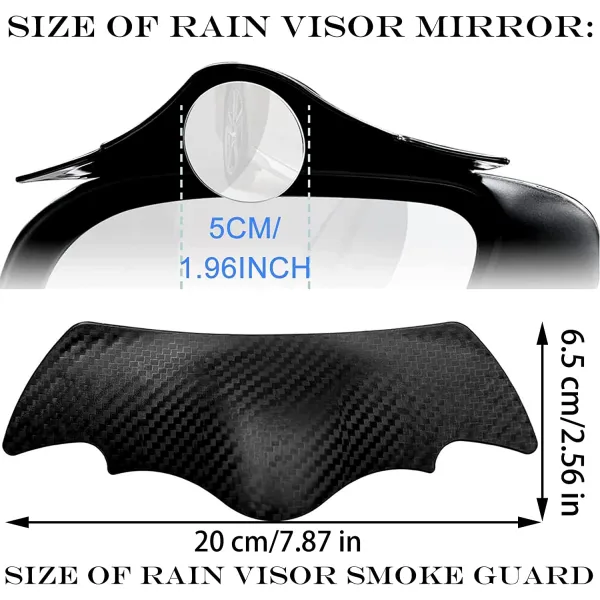 Universal 2-in-1 Blind Spot Mirror & Rain Eyebrow Protector (Pack of 2)