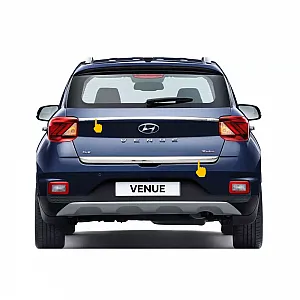 Hyundai Venue Complete Front Grill and Trunk Steamer Chrome Garnish Trim in ABS Material (Set of 5 Pcs)
