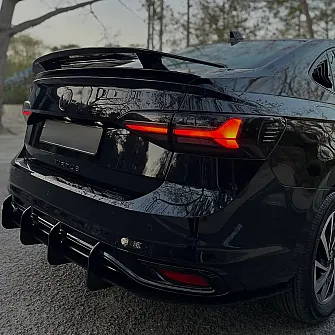 4 Fin Rear Diffuser for VW Virtus 2022 Onwards