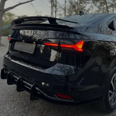 4 Fin Rear Diffuser for VW Virtus 2022 Onwards 4 Fin Rear Diffuser for VW Virtus 2022 Onwards