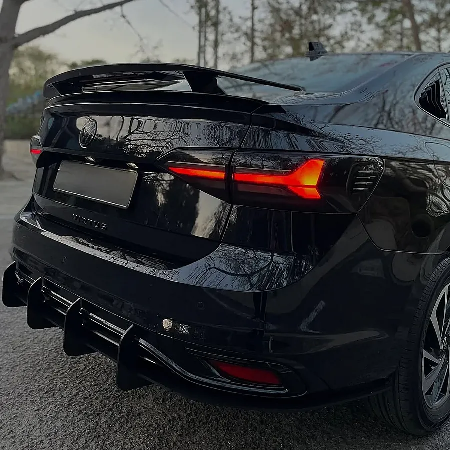 4 Fin Rear Diffuser for VW Virtus 2022 Onwards
