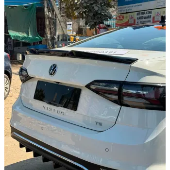 M Style Lip Spoiler For Skoda Slavia 2022 Onwards - Glossy Black