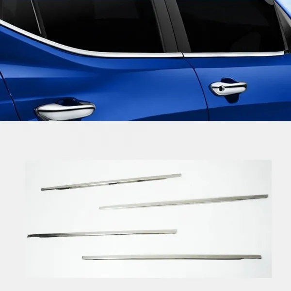Maruti Suzuki Wagon R 2019 Lower Window Chrome Garnish Trims (Set Of 4Pcs.)