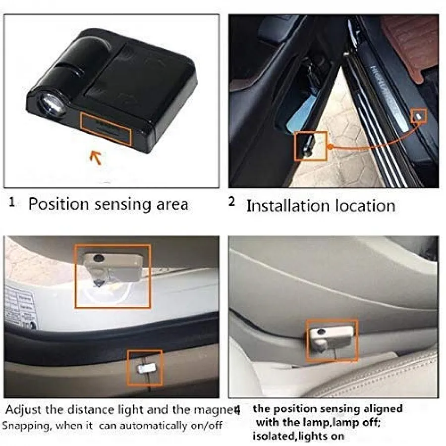 Honda All Car Wireless Door Open Alert Welcome Shadow Ghost Light - 2 Pieces