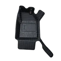 Carhatke Tata Safari 6 Seater 2021-23 Onwards 7D Leatherette Car Floor Mats Black 